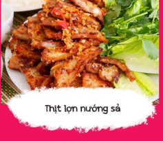 Thịt lợn nướng sả