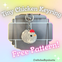 Tiny Chicken Keyring Free Pattern!!!🐔