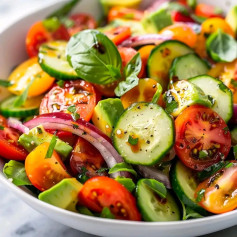 Tomato, Cucumber, and Avocado Salad 😋🥑🍅