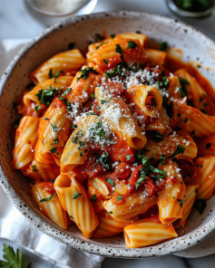 Tomato & Red Pepper Rigatoni Pasta