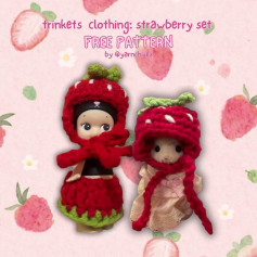 ౨ৎ⋆˚｡⋆ trinkets clothing: strawberry set free pattern 🍓