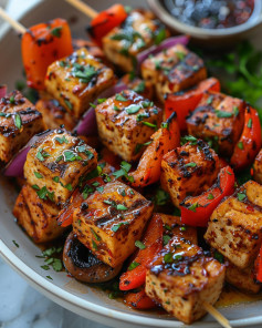 Vegan Chipotle Tofu Skewers🍢