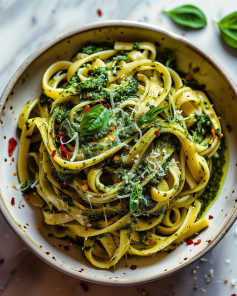 Vegan Green Pesto Pasta