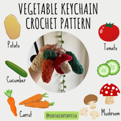 vegetable keychain crochet pattern