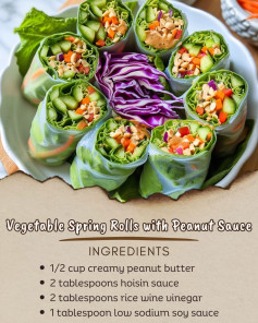 🌯 Vegetable Spring Rolls with Peanut Dipping Sauce 🌯