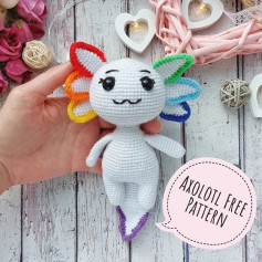 white axolotl free pattern