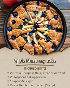 🍎🫐 Apple Blueberry Cake 🍰