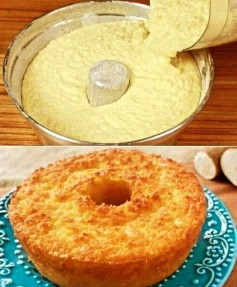 Bolo de mandioca cremoso de liquidificador