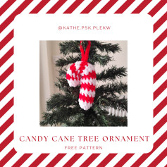 candy cane tree ornament free pattern