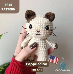 capucccino the cat Kitty pattern