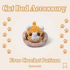 cat bed accessory free crochet pattern