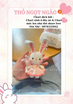 chart móc len thỏ ngọt ngào