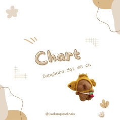 CHIA SẼ CHART MÓC LEN chart móc capybara đội mũ cá #diy #crochet #cuahanglendindin #handmade #thucong