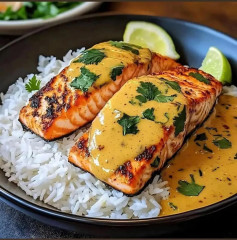 Coconut Curry Salmon with Jasmine Rice