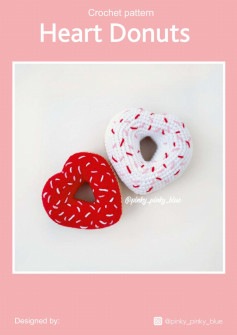 Crochet pattern Heart Donuts