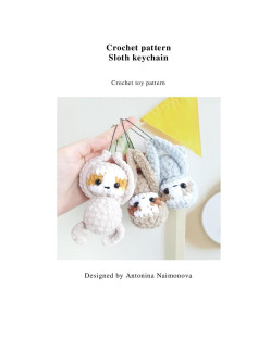 Crochet pattern Sloth keychain Crochet toy pattern