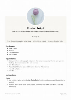 Crochet Tulip Ⅱ How to crochet tulip pattern