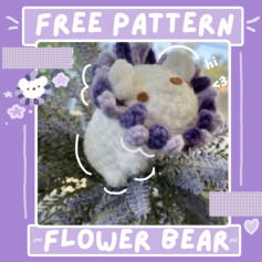 🪻flower bear free patttern + tester appreciation 🐻