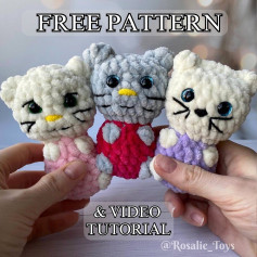 free crochet pattern keychain kitty