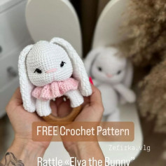 free crochet pattern rattle elva the bunny