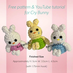 free pattern for Cry bunny