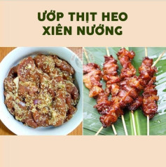 hướng dẫn ướp thịt heo xiên nướng