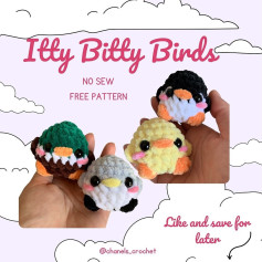 Itty bitty birds no sew free pattern