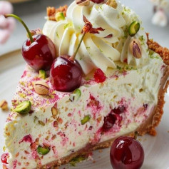 Lemon Cherry Pistachio Cheesecake Recipe