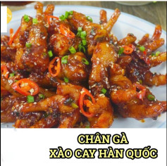 Nguyên liệu cho món chân gà xào cay Hàn Quốc