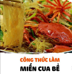 Nguyên liệu cho món miến cua bể