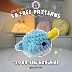 no sew narwhal