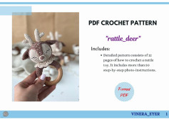 PDF CROCHET PATTERN rattle_deer