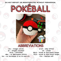 pokeball crochet pattern