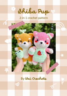 Shiba Pup 2-in-1 crochet pattern