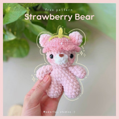 🍓 Strawberry Bear | FREE PATTERN 🧸