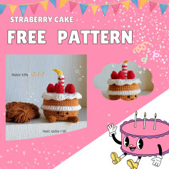 strawberry cake crochet pattern