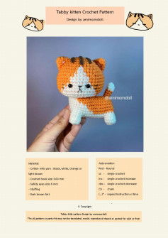 Tabby kitten Crochet Pattern