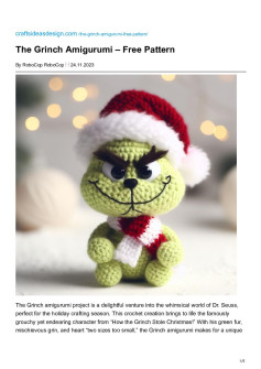 The Grinch Amigurumi Free Pattern