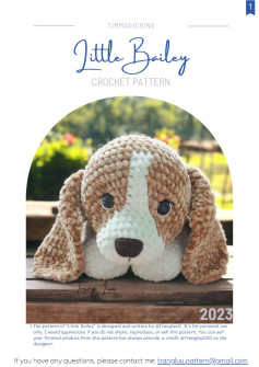 TIMMAGICRING Little Bailey CROCHET PATTERN 2023