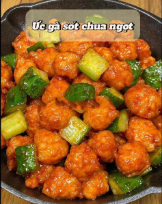 Ức gà sốt chua ngọt