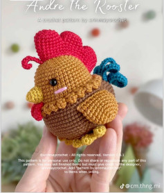 andre the rooster crochet pattern