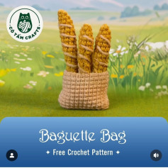 baguette bag free crochet patern