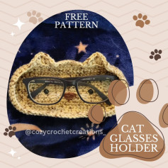 😸👓 Cat Glasses Holder 👓😸✨️FREE PATTERN✨️