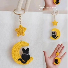 cat keychain free pattern