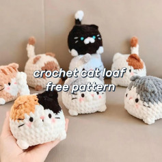 crochet cat loaf free pattern ❣