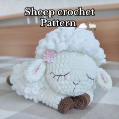 Crochet Pattern Sheep Curly 💖 Cute sheep pattern 🐑☁️