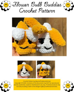 flower bull buddies crochet pattern