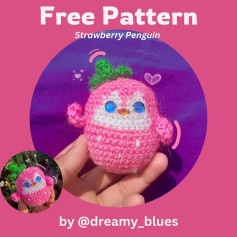 free amigurumi pattern strawberry penguin