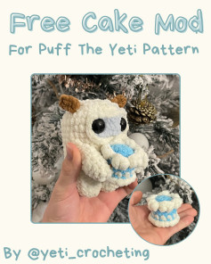 free cake mod for puf the yeti pattern