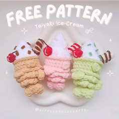 FREE CROCHET PATTERN TAIYAKI ICE CREAM